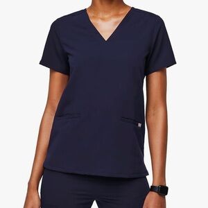 Figs XXS Casma Pocket Scrub Top in Purple